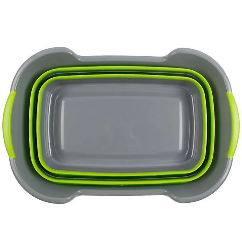Union Source Large washing clothing plastic folding collapsable dirty storage laundry  basket