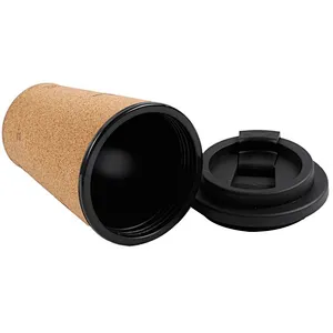 Union Source High quality environmentally friendly customized portable reusable cork coffee cup with lid
