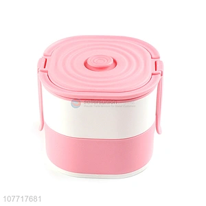 Wholesale Cheap Unique Design Plastic Pink Airtight Food Containers Storage Lunch Box For Student School