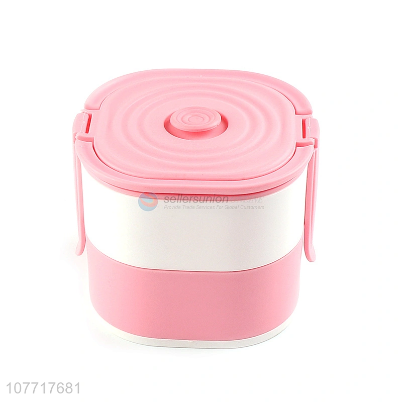Wholesale Cheap Unique Design Plastic Pink Airtight Food Containers Storage Lunch Box For Student School