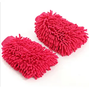 Union Source Custom Multi-functional Chenille Microfiber  Car Wash Cleaning Dusting Glove Washing