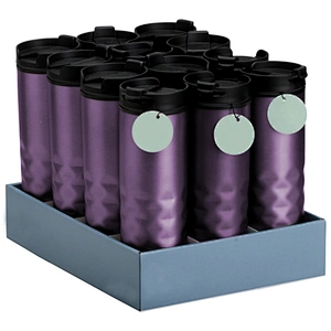 New multicolor eco-friendly stainless steel plastic double wall coffee camping travel mug with lid