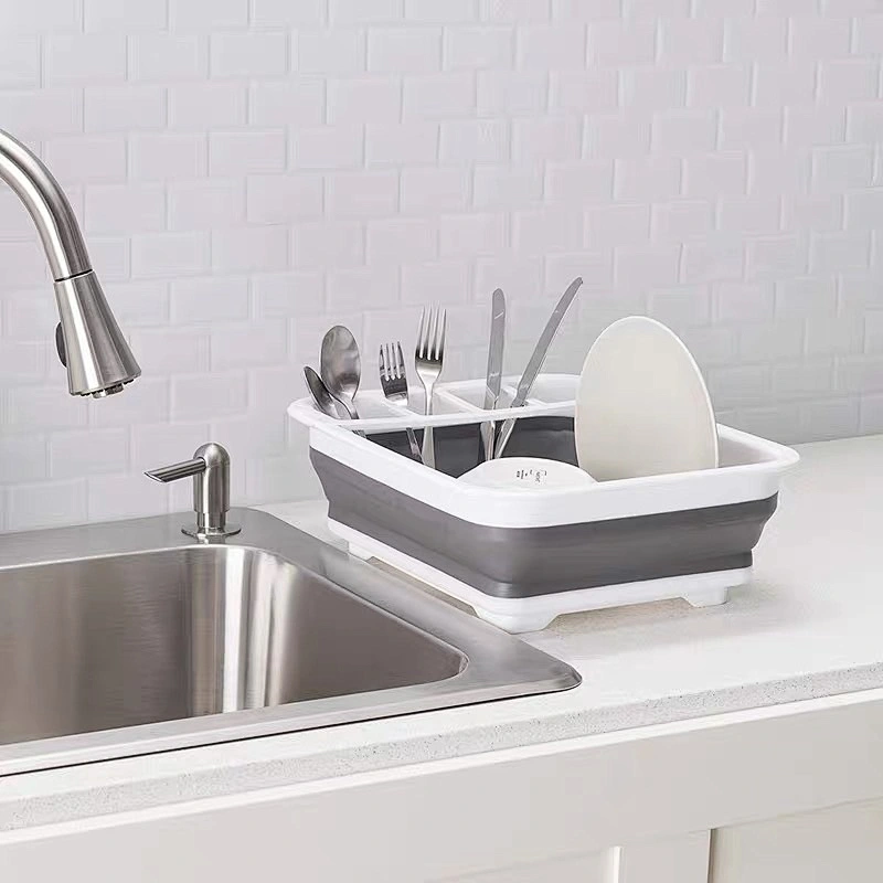 Union Source kitchen collapsible folding plastic over sink organizer  tableware dinnerware plate dish drying rack