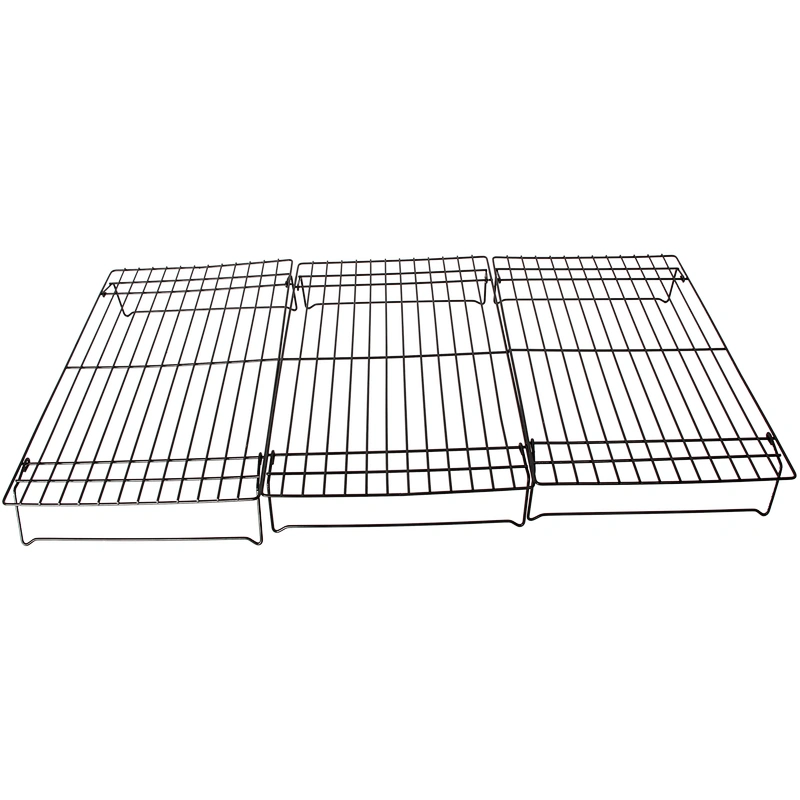 save space 3 tier metal stackable nonstick stainless steel baking cooling rack for kitchen