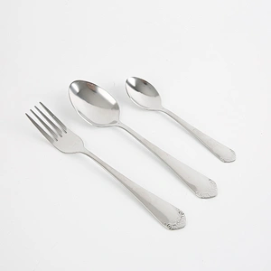 Factory Direct Sales cheap modern stainless steel fork spoon serving flatware set for Hotel Restaurant
