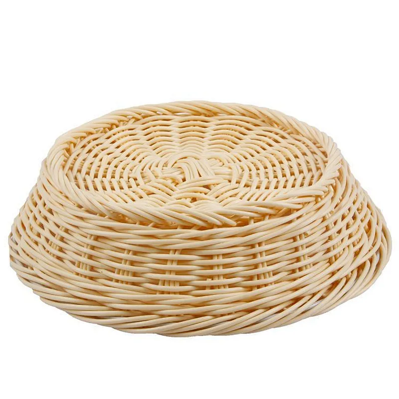 Wholesale  fashion handmade PP material woven storage basket round  household