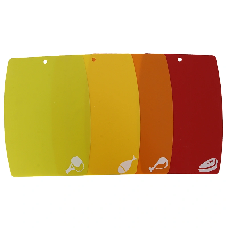 4PCS Wholesale Custom Design Skid Resistance PP Chopping Boards Eco Friendly Fruit Vegetable Plastic Colorful Cutting Board