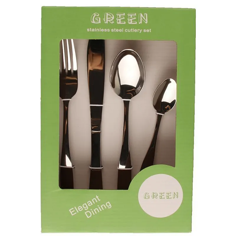 Newest long service life wholesale stainless steel 24pcs knife, fork and spoon set for  restaurant