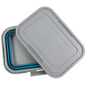 Union Source car heavy large collapsible foldable clothes kids toys silicone organizer storage box bins with lid