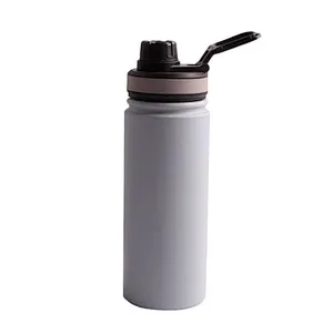 600ml custom with logo large diameter large capacity  stainless steel travel sport water bottle for men