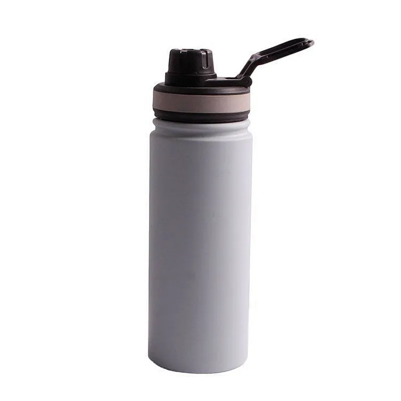 600ml custom with logo large diameter large capacity  stainless steel travel sport water bottle for men