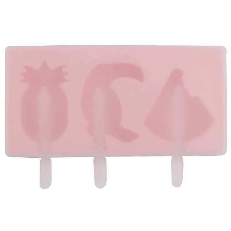 New cute home food grade multifunctional triple stick silicone trays ice cube mold cream moulds