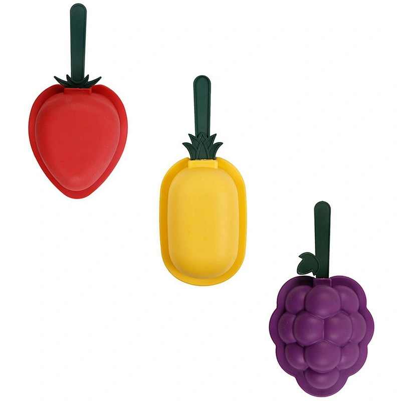 Fruit shape ice cream silicone popsicle mold different easy for kids  adults DIY