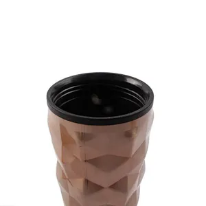 Easy to carry stainless steel vacuum insulated travel thermos coffee mugs with lid