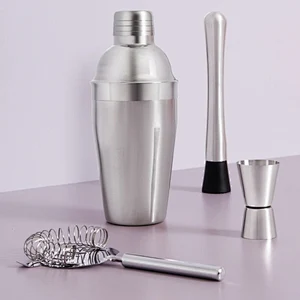 Professional Stainless Steel Cocktail Shaker Home Bar Set