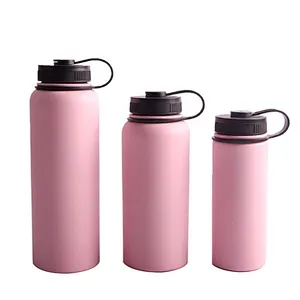 550ml Custom with logo large diameter  stainless steel travel sport water bottle