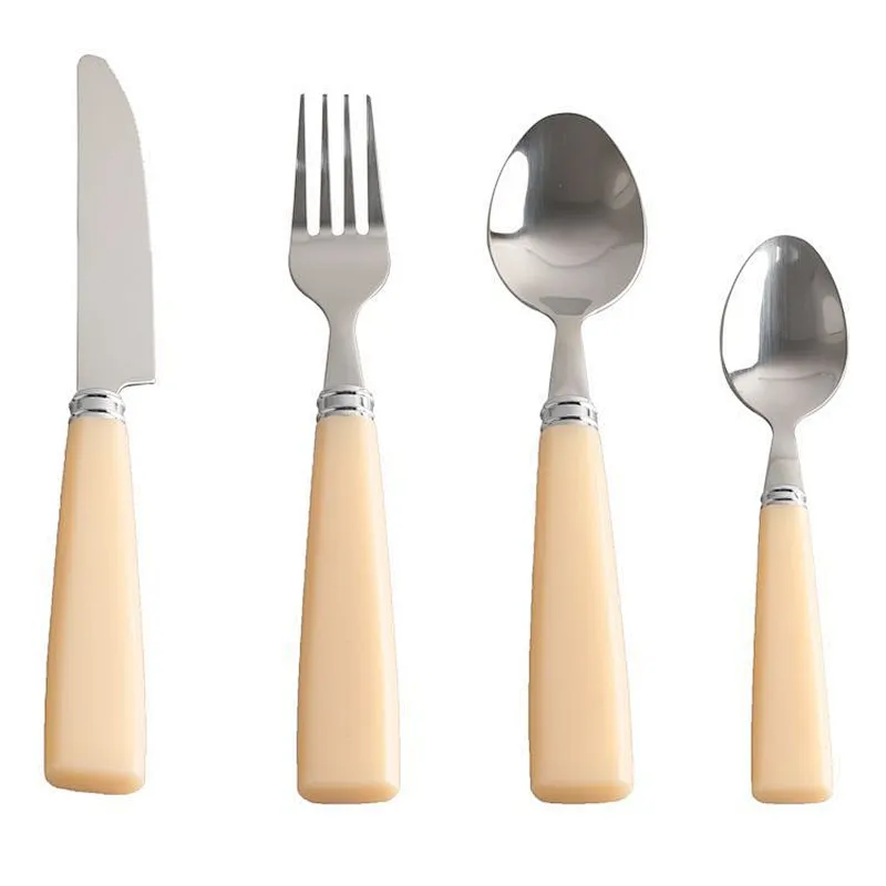hot sale travel childrens camping kids knifes spoons and forks 4pcs stainless steel cutlery sets