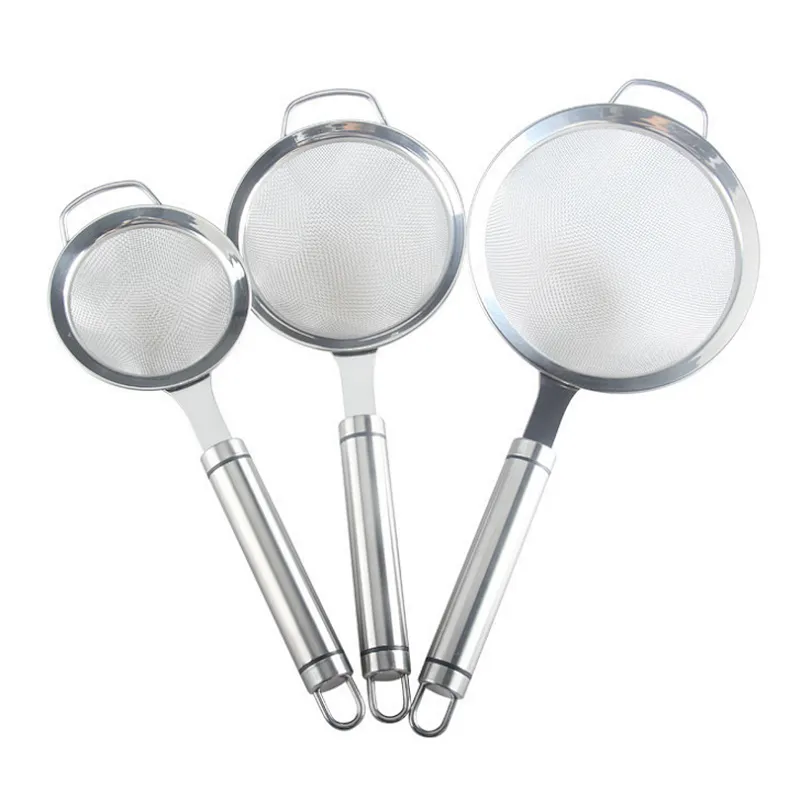 Unionsource Kitchenware Utensil 3PCS Fine Stainless Steel Mesh Strainer