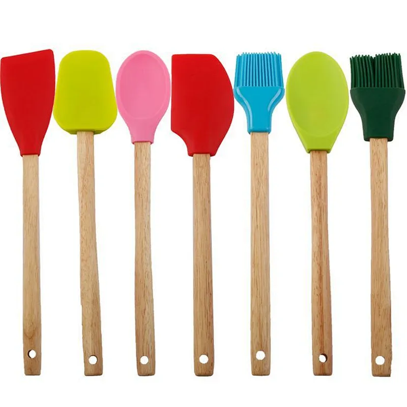 Union Source Hot selling natural silicone gel environment friendly kitchen baking tool set with many colors