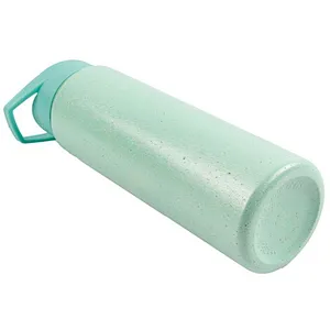 China Manufacturer single wall Portable Reusable sport wheat straw plastic Travel water bottle with straw