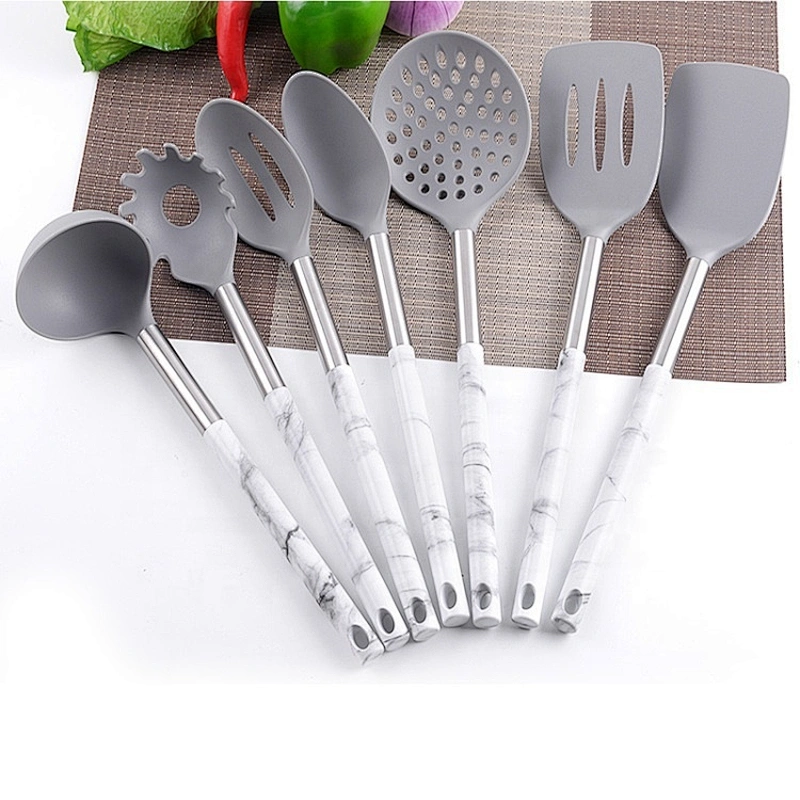 High Quality wholesale 7PCS Nylon silicone cooking utensils