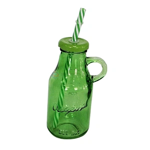 Direct Factory Green Clear 200Ml Beer Soda Juice Glass Bottle Shape Milk Tea Cup With Lids And Straws
