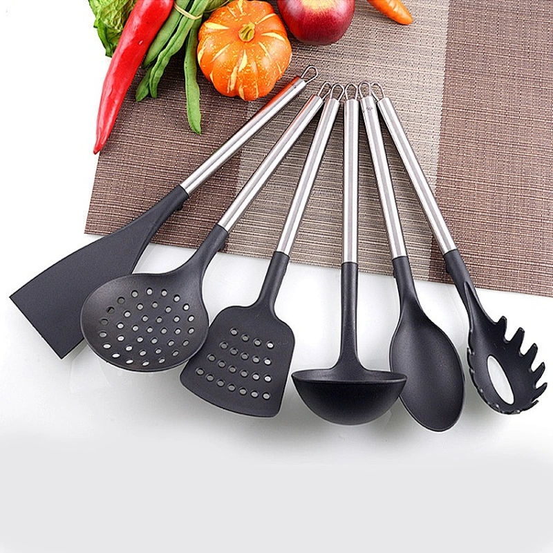 High Resistant 6PCS imported nylon silicone kitchen utensils