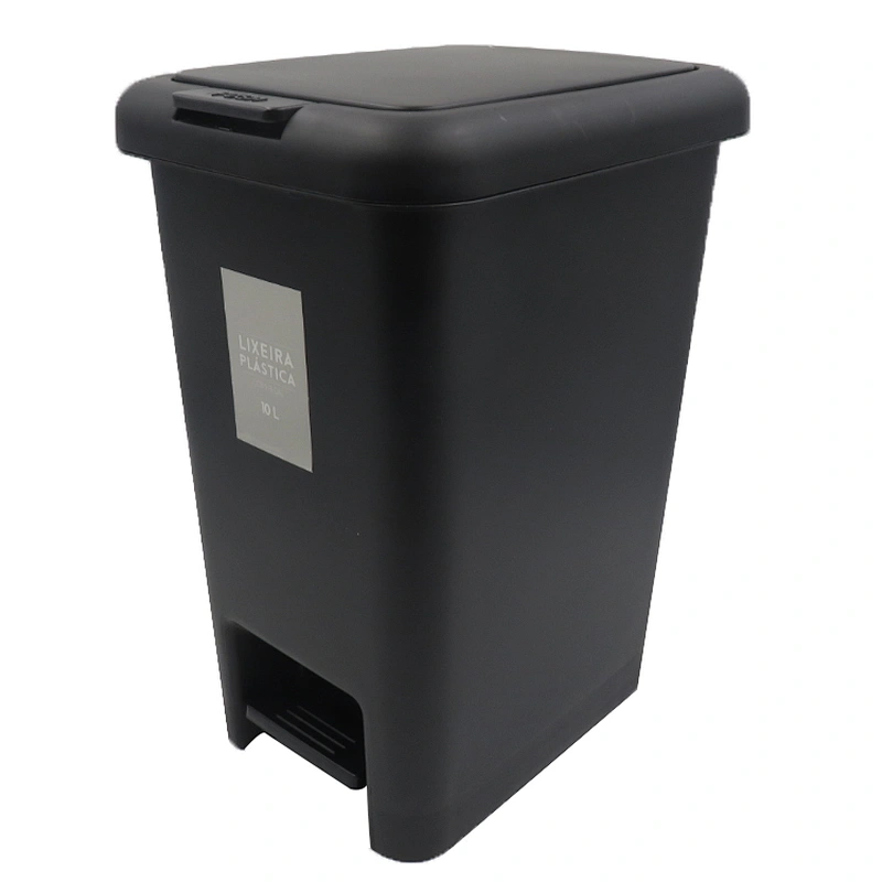 High quality 10L householed foot pedal plastic  recycling  trash bin with lid