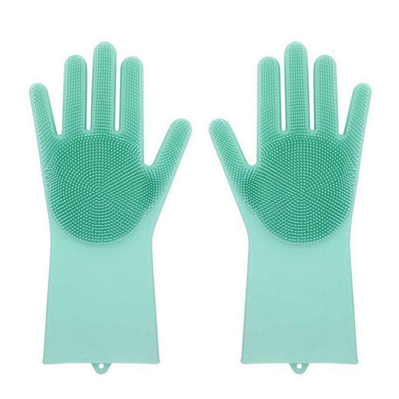 NEW design Reusable silicone cleaning brush scrubber gloves