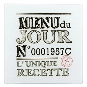 Union Source Kitchen square black marble printing tempered glass serving chopping board