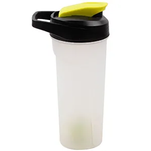 2020 High quality custom protein plastic portable drinking water gym bottle shaker with handle