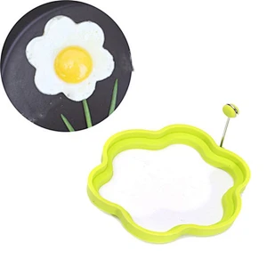 Non Stick Heat Resistant  Fry pan silicone egg ring in flower shape