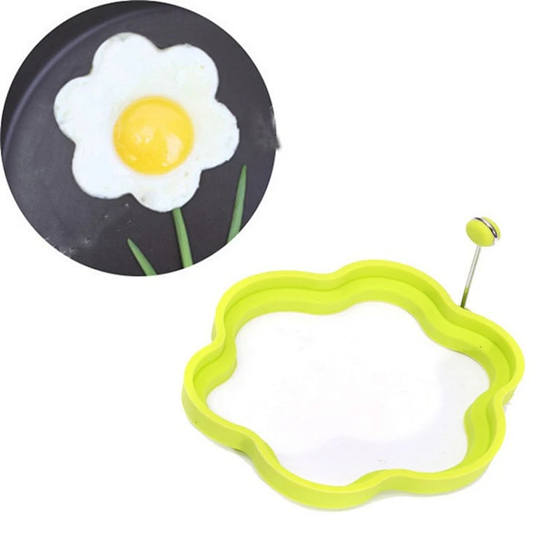 Non Stick Heat Resistant  Fry pan silicone egg ring in flower shape