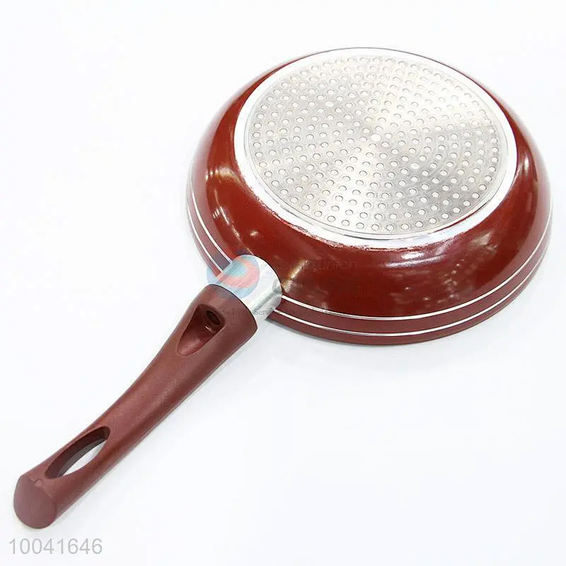 7Pieces/Set Household Colourful Coating Aluminum Wok Pan Frying Pan With Curved Handle