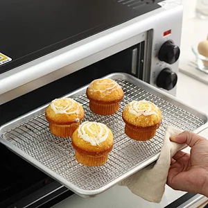 multifunctional reticular iron bakery square cookies pie pizza cake bread cooling rack for baking