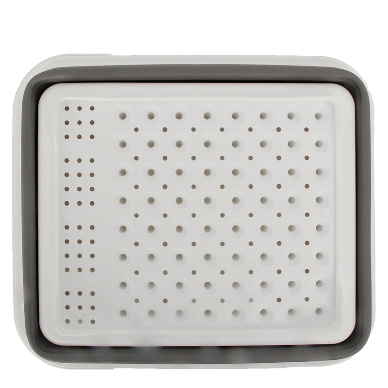 multifunctional PP TPR plastic silicone kitchen folding drain basket collapsible dish drainer rack
