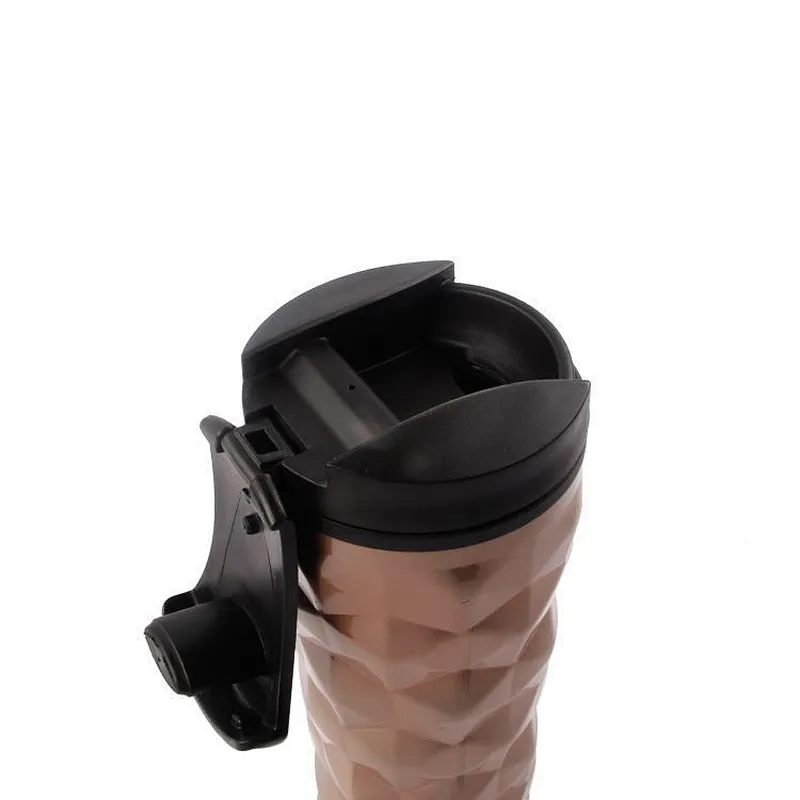 Easy to carry stainless steel vacuum insulated travel thermos coffee mugs with lid
