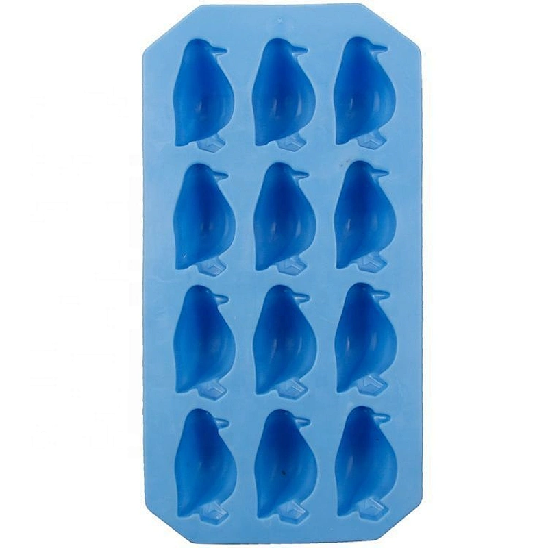 Eco-Friendly blue penguin shape home kitchen ice cream cube mold with sleeve card