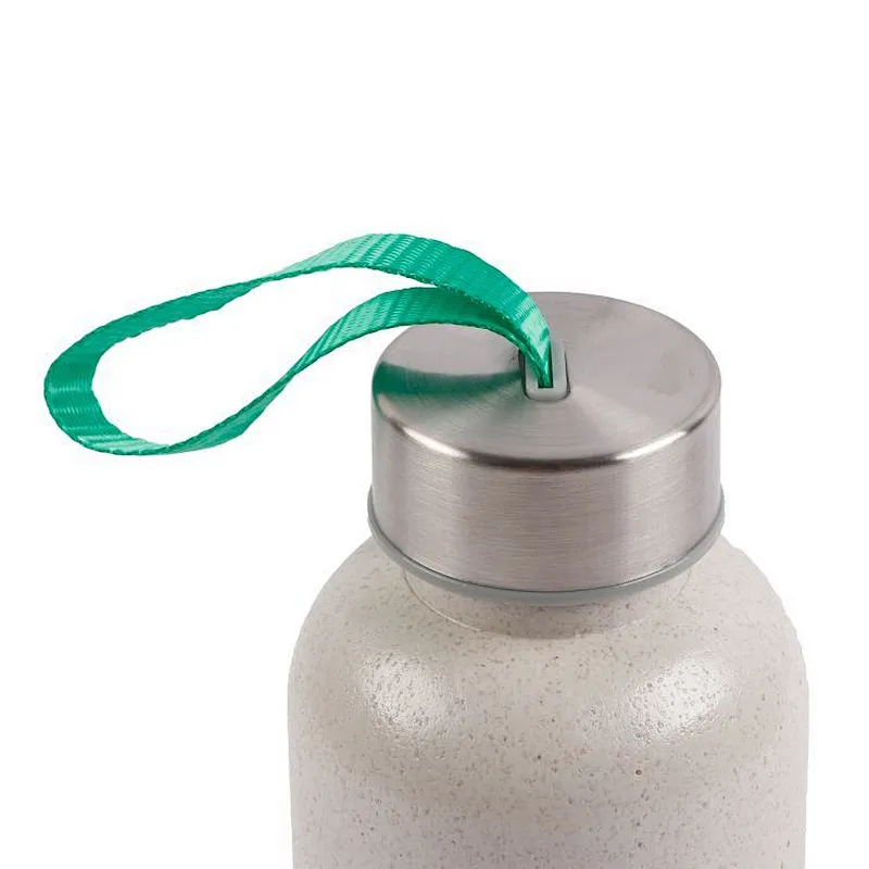 Best selling 750ML plastic portable Sport Wheat Straw Water drinking Bottle for travel with stainless steel lid