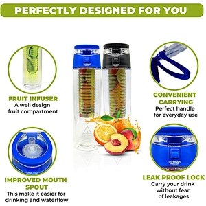 New Hot Selling Customized Gym Sport Vacuum Insulated Fruit Drinking Water Bottle With Lid