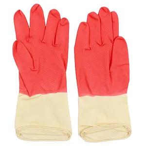 Unionsource Household Rubber Cleaning Gloves Smooth Rubber Dishwashing Glover