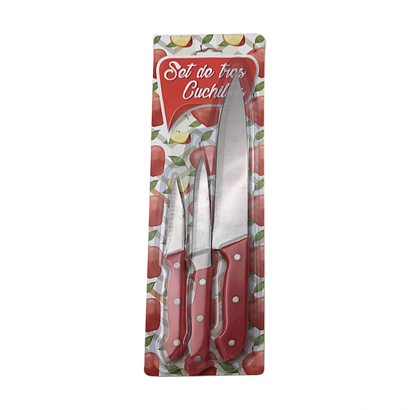 3pcs quality Extra Sharp Stainless Steel fruit kitchen knife sets