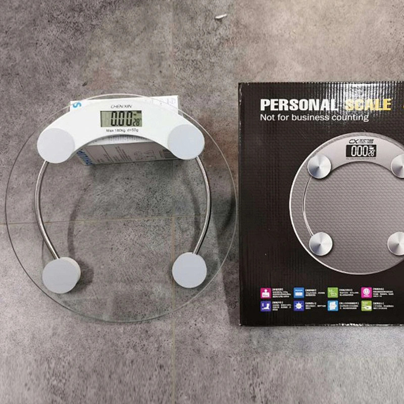 2020 new custom display tempered transparent glass household electronic body weight bathroom weighting scale