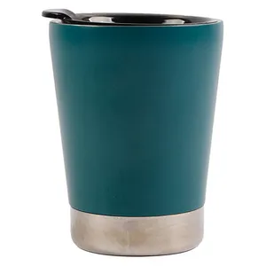 Mini 12oz portable double layer long  stainless steel thermos bottle travel  mug coffee cup