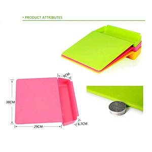 kitchen equipment accessories pp plastic cutting board set