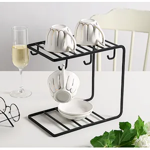 Union Source Cup Storage Holders & Racks/Metal Coffee Mug Holder Rack Kitchen Display Rack