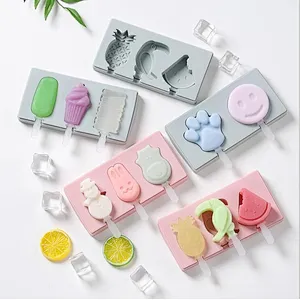 New cute home food grade multifunctional triple stick silicone trays ice cube mold cream moulds
