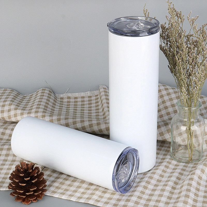 21 New Product 16oz/480ml Double Wall Stainless Steel Coffee Bottle Sublimation Skinny Tumbler Cups With Straw And Lid
