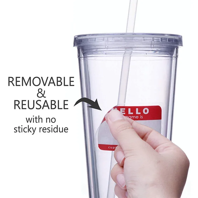 24oz Double Wall Insulate Reusable Travel Ice Coffee Mugs Transparent Plastic Tumblers With Straw And Lid In Bulk