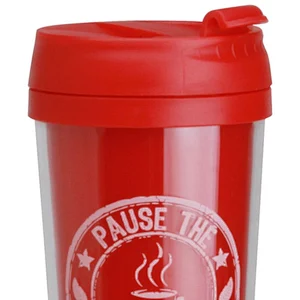 Union Source Double wall vacuum Insulated 400ML plastic travel coffee mug